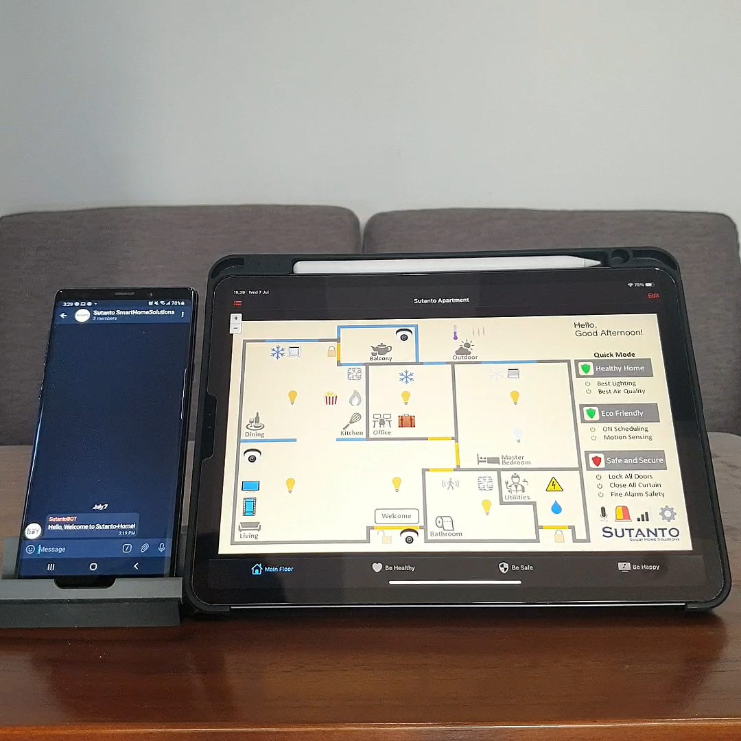 Smart Home and Secure Home (Telegram Integration) - Sutanto Notes